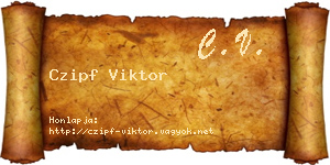 Czipf Viktor névjegykártya